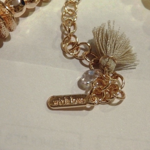 "WITH LOVE" 2 Strand Beaded NECKLACE - Picture 4 of 5